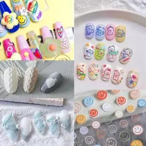 [RG55352S]네일아트 5D 입체 리얼 엠보 도톰 스티커 18종