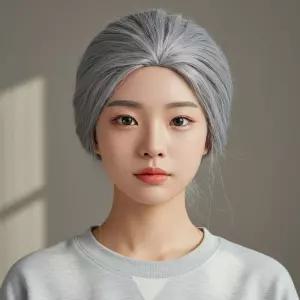 할머니 가발 쪽진 머리 뽀글 흰머리 백발 촌캉스 할매 캉스 뽀이 노인