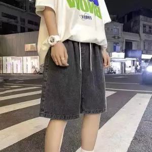 남자 봄여름 심플 캐주얼 와이드 5부 반바지