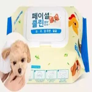 포켄스 강아지 페이셜티슈 10팩 대나무원단 페이셜클린 뱀부티슈 캡형