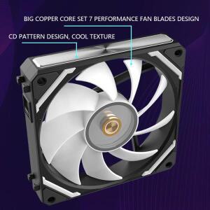 WF-120 ARGB PWM 섀시 팬 ARGB120mm 4핀 매직 컬러 무선 스티칭 컴퓨터 방열 선풍기 3개