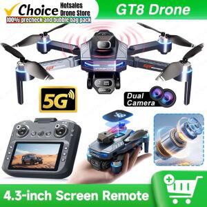 드론 조종기인기 GT8 드론 8K 프로페셔널 HD 듀얼 카메라 스크린 리모컨 5G WIFI 브러시리스 모터 장애물