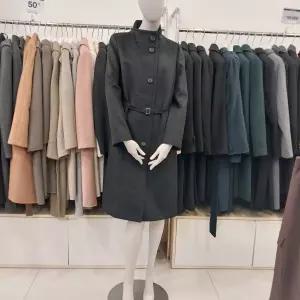 따뜻한 차이나칼라 벨트 울 코트 P234H066