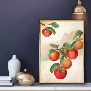 [RG8L3STP]사과 풍수 그림 액자 부자되는 A3goldAL1