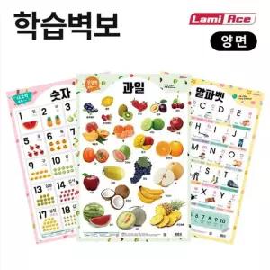양면 학습 벽보 한글 라미에이스 학교 수업 공부 학용 준비 사무 오피스 문구 학생