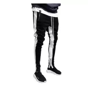 [RGLQ5R1Q]남자 한줄 트레이닝바지 밑트임 지퍼 배기핏
