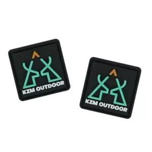 카즈미 와펜 캠핑 찍찍이 와펜 패치 사각 블랙 S 2p