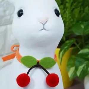 강아지 체리 리본 타이 색상랜덤 1P 목걸이 넥타이 s6B048 액세서리 반려견케이프