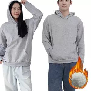 남녀공용 융털 기모 안감 끈없는 후드티 커플 오버핏 sFD6B0 점퍼 빅사이즈