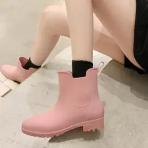 여성 레인부츠 장화 장마철신발 첼시미들부츠 3컬러