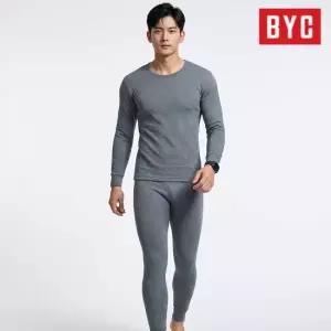BYC 에어메리 남성 순면내복 상하세트 겨울 보온내의 T6680 다크그레이