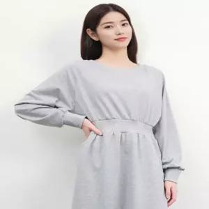 캐주얼 루즈핏 맨투맨원피스 긴팔 플레어 롱 원피스 간절기 빅사이즈