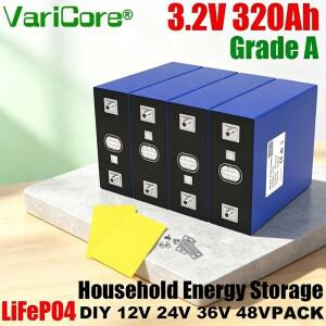 A급 3.2V 320Ah 리튬인산철(LiFePO4) 충전식 배터리 여행용/태양광/RV/캠핑용 셀 12V 24V 면세