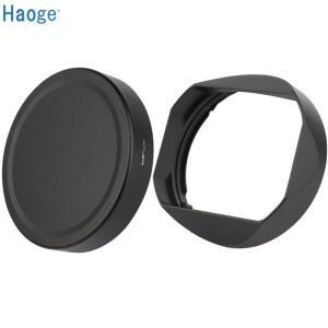 Haoge LH-X56II 렌즈 후드 금속 사각형 총검, 후지필름 XF56mm F1.2 R WR 후지 XF 마크 II 캡 포함