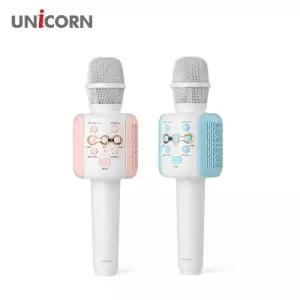 블루투스 유니콘 노래방마이크 가정용 무선마이크 캠핑 휴대용 강의용 마이크 블루투스 강의용캠핑용 노래방