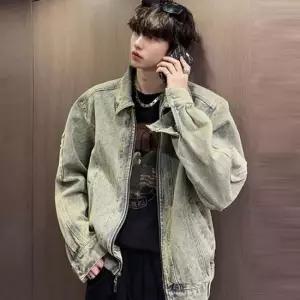 멋스러운자켓 독특하고 멋스러운 빈티지한 밑단 스트링 청자켓