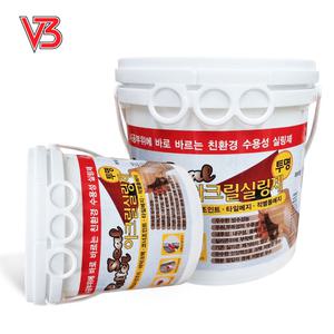 크림형 방수제 퍼터씰_4kg 아크릴 실링제 대로 V3 수용성 씰링 보수 백색