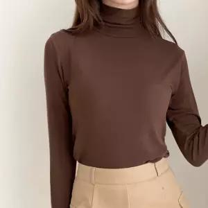 스타일나 여성 스판 울 무지 목폴라 티셔츠 긴목 터틀넥 이너티