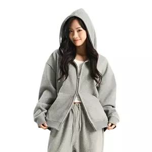[M~2XL] 남녀공용 베이직 기모 후드집업 아우터