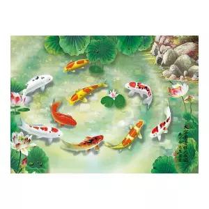 [퍼즐피플]DIY 보석십자수 길상구어도 40x50cm 동양화 캔버스형
