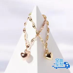 14K 18K 아몬드 스타 통하트 딸랑이 체인 금 반지