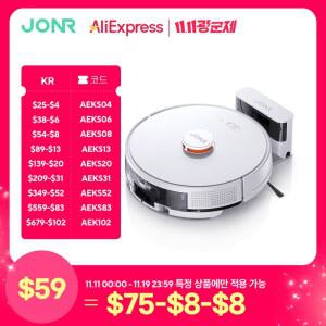 JONR P1 로봇청소기 물걸레 미홈앱 음성제어 5000PA 2600mAh대용량 배터리