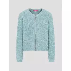 BEANPOLE LADIES [B. my] 알파카 혼방 니트 집업 카디건 - 라이트 그린