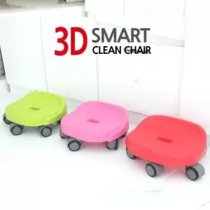 매직크린 3D 클린체어 바퀴의자 청소의자 핑크