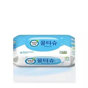휴대용 여행용 미니 물티슈 깨끗한나라페퍼민트30매리필(SH)