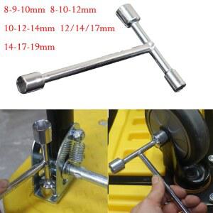 T형 자전거 3방향 육각 소켓 렌치 8mm 9mm 10mm 12mm 14mm 17mm 19mm 스패너 수리용 수공구