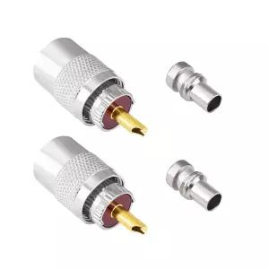 RG58 LMR195 동축 케이블 Ham 라디오 안테나용 감속기가 장착된 Goupchn PL259 커넥터 2팩 UHF 남성 플러그