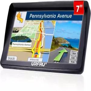 자동차 트럭 RV 픽업을 위한 URFRU 7인치 GPS 내비게이터 2026년 오프라인 지도 평생 무료 업데이트 빅 HD