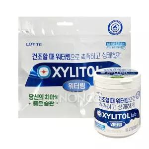 롯데 자일리톨 랩 워터링 껌 용기1+리필1