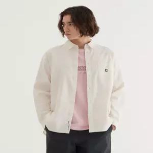커버낫 C 로고 다잉 옥스포드 셔츠 Ivory 4797833