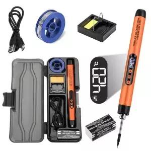 USB 무선 전기 납땜 인두 C200S 교체 가능한 팁 타입-C 5V 8W 고속 충전 휴대용 수리 용접 도구