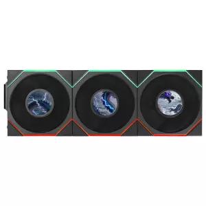 :리안리 UNI FAN TL LCD FLEX 120 시스템 케이스 쿨러 (3팩, 블랙)