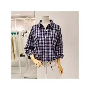 [하프클럽/데스틸]  D2633BL0178 체크카니카라블라우스