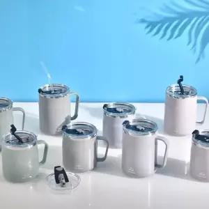 [셀러허브]1+1 디유 캠핑 뚜껑 스텐 보냉 보온 머그 컵 잔 텀블러 420ml (S50771155)