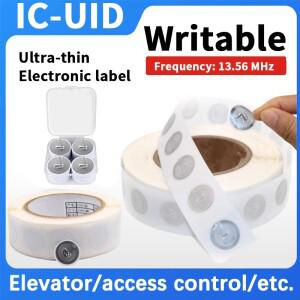25mm UID 칩 태그 복제 가능 IC 액세스 카드 NFC 초박형 스티커 빈