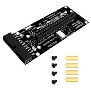 [호환품]Oculink SFF-8612 GPU용 고속 안정 확장 장치 PCI-E 4.0 X16 어댑터 라이저 카드 24핀 전원 공급