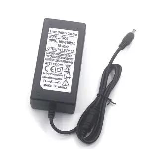 3S 12.6V 5A 리튬 배터리 충전기 12V 이온 팩 18650 DC5.5x2.1MM 5.5x2.5MM