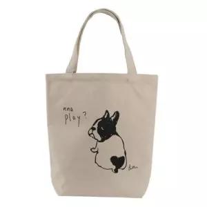 [OF527O12]불독강아지 에코백 캔버스백 면가방 무지