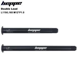 HEPPE 자전거 더블 리드 스루 액슬 119mm/165mm M12xP1.0 MTB 도로 프론트 포크 샤프트 꼬치 리어 허브