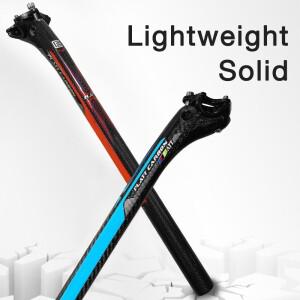 PLATT MTB 로드 바이크용 무광 블랙 카본 시트포스트 - 자전거 부품 27.2mm 30.8mm 31.6mm 직경 400mm 길이