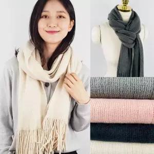 [QN983U09]마일드 니트 머플러 겨울 여성 목도리 캐시미어