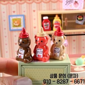 Blyth OB11 인형 액세서리 장난감에 대 한 3PCS 1/6 집 시뮬레이션 된 곰 잼 항아리 모델