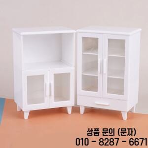 미니어처 화이트 찬장 디스플레이 캐비닛 보관함 가구 모델 장식 1:12 인형 집 액세서리 2 개/세트