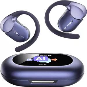TOZO Open X2 Pro AI 스마트 오픈 이어버드 LCD 디지털 스크린 스테레오 사운드 어시스턴트 및 번역