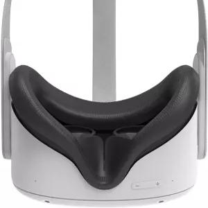 AMVR 페이스 쿠션 패드 교체용 Oculus Quest 2 호환 실리콘 커버 땀 방지 세척 가능 빛 차단 누수 VR