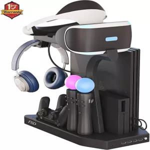 PSVR 스탠드는 PS4 VR과 호환되며 플레이스테이션 PS4/Slim/Pro 쿨링 및 충전 도크와 함께 컨트롤러